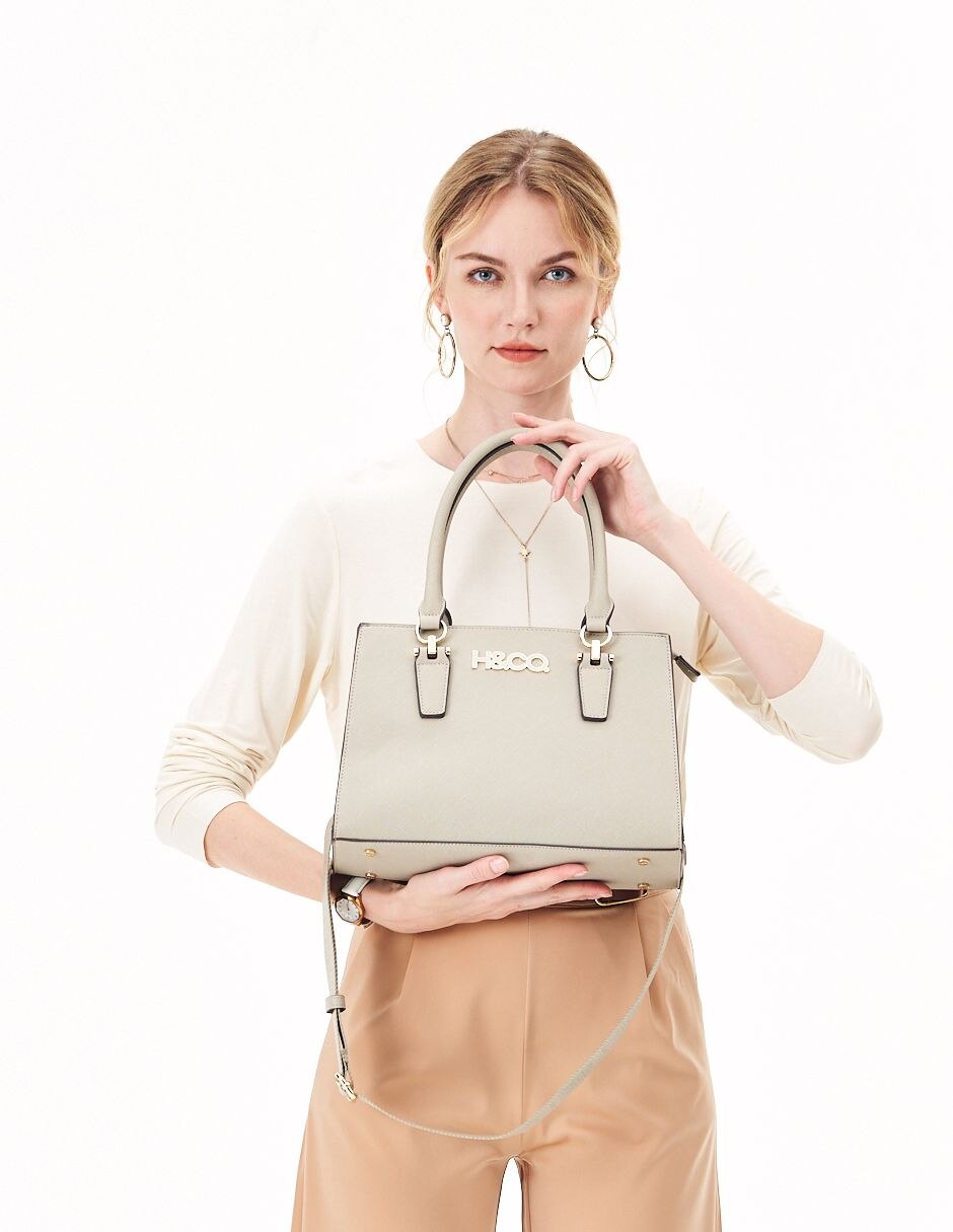 Bolsa satchel H\u0026CO cierre saffiano en Liverpool