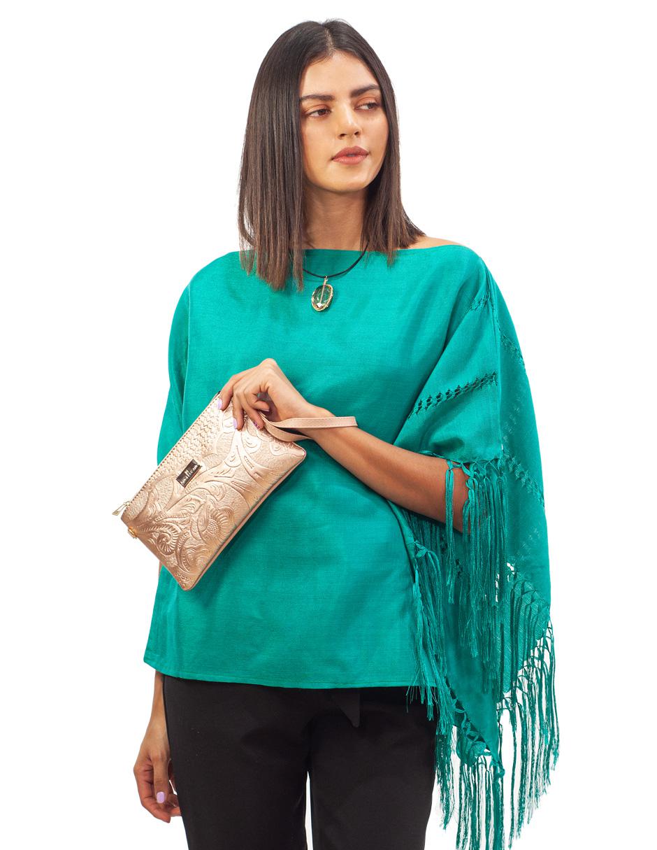Bolsa wristlet México Querido de piel 3
