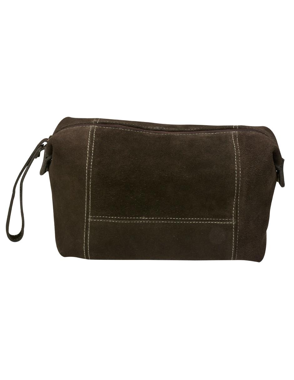 Cosmetiquera de viaje Brooklyn de gamuza unisex