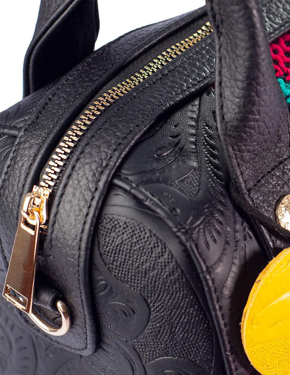 Bolsa bowler Alix de piel para mujer 7