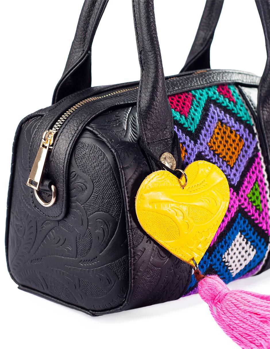 Bolsa bowler Alix de piel para mujer 8