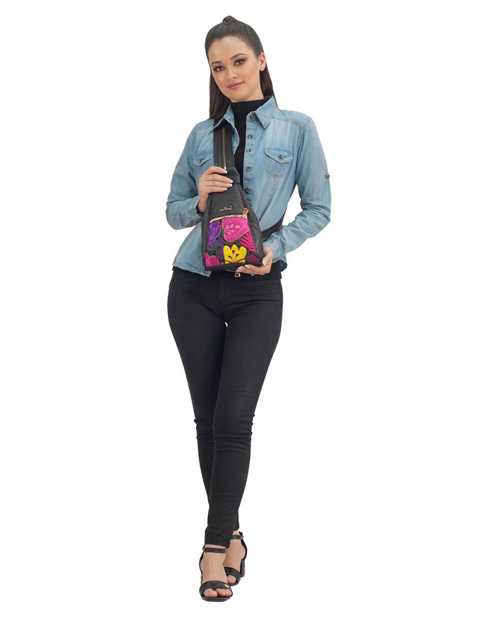 Bolsa messenger Celia de piel para mujer 2