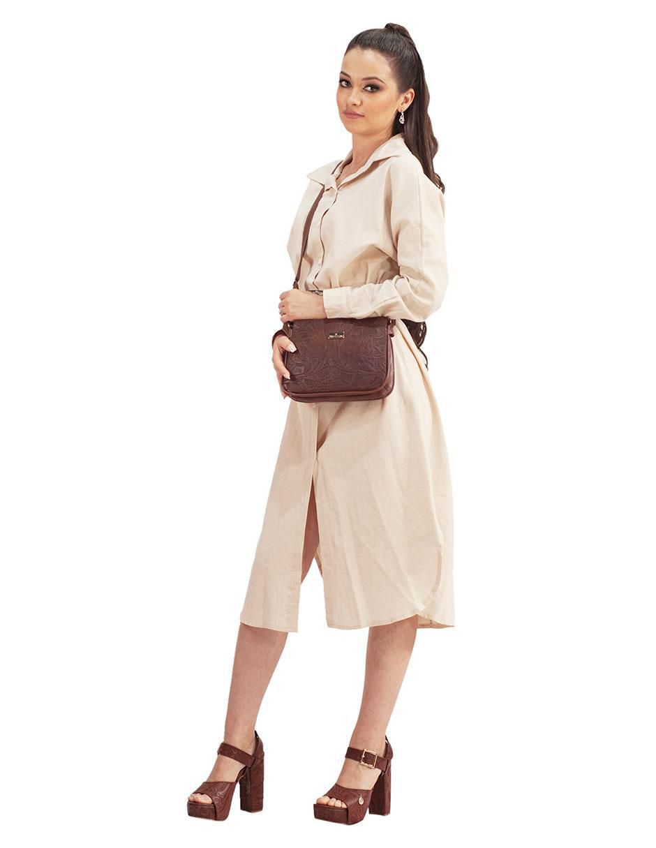 Bolsa crossbody Jaqueline de piel para mujer 5