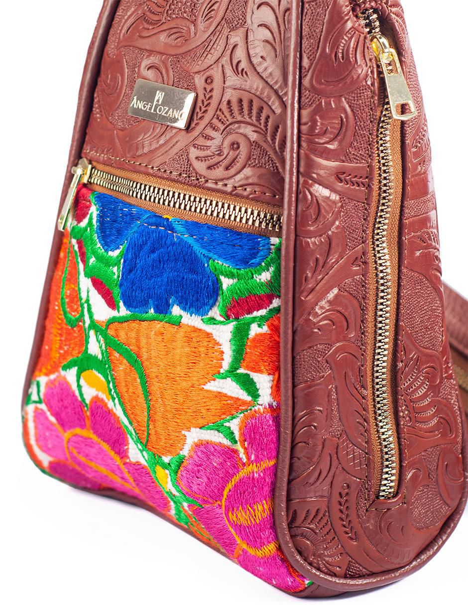Bolsa messenger Celia de piel para mujer 2