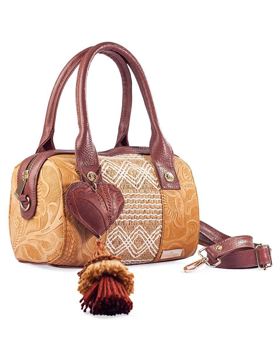 Bolsa bowler Alix de piel para mujer 6
