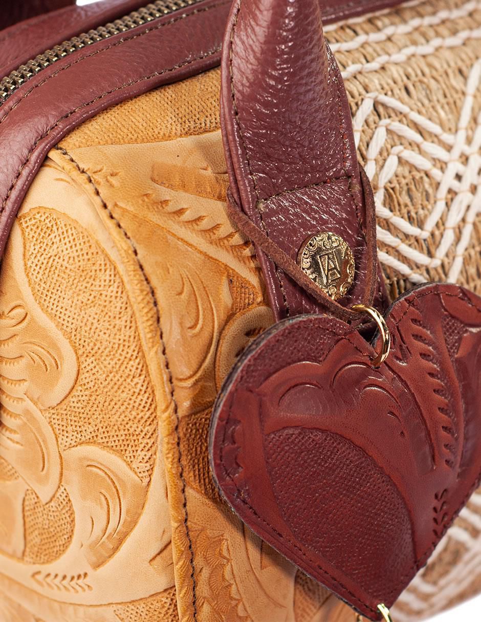 Bolsa bowler Alix de piel para mujer 7