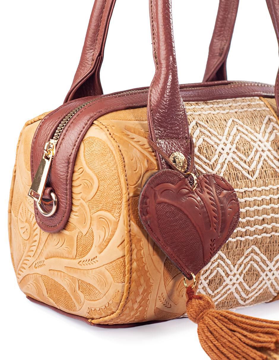 Bolsa bowler Alix de piel para mujer 8