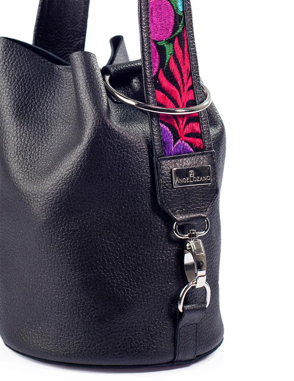 Bolsa bucket Dolores de piel para mujer 2