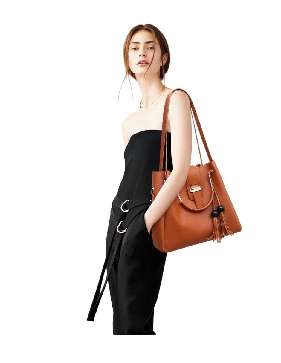 Bolsa tote de cuero para mujer 9