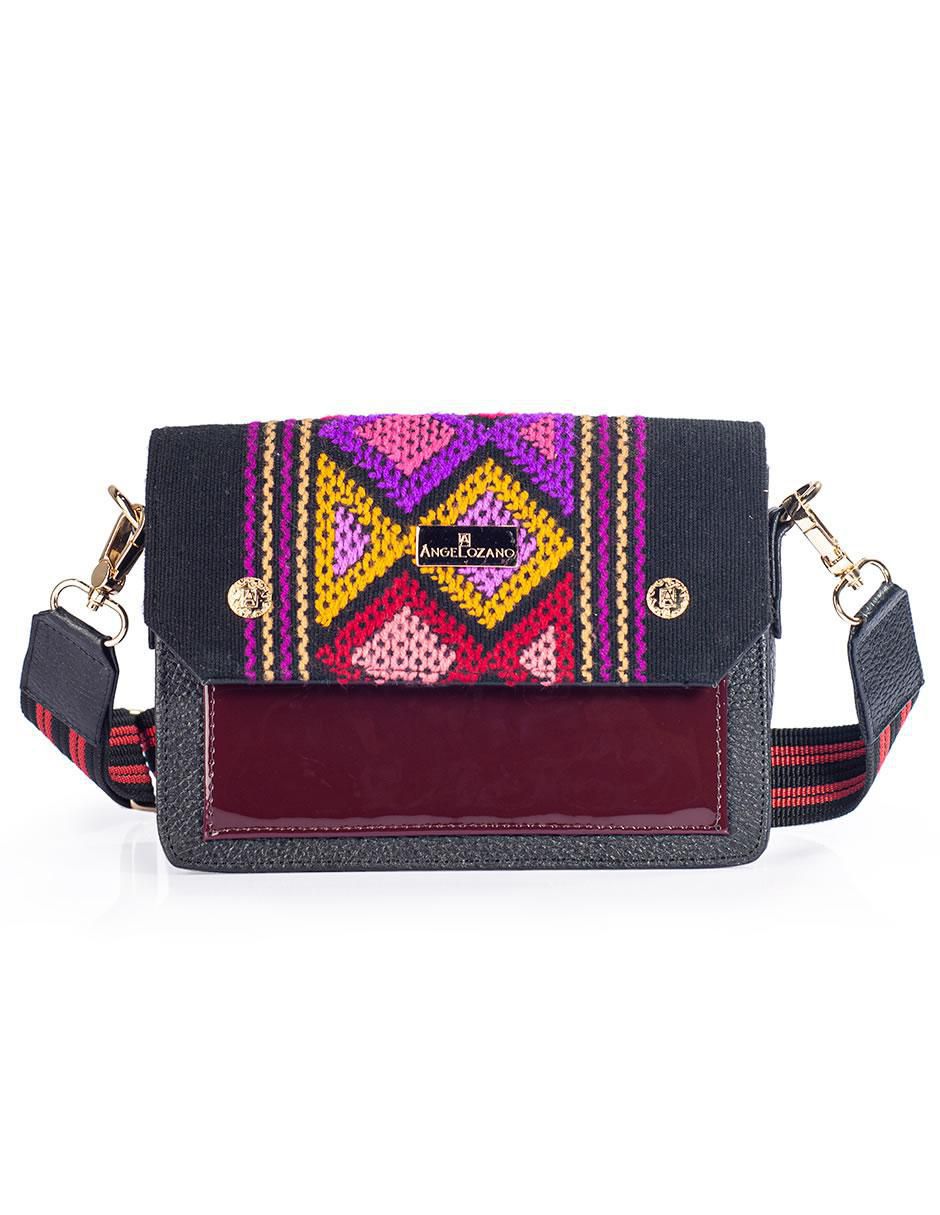 Bolsa crossbody Angelozano Edith telar rombos de piel para mujer Suburbia