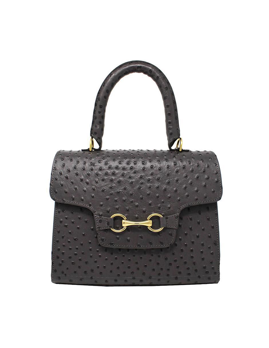 Bolsa satchel de piel para mujer