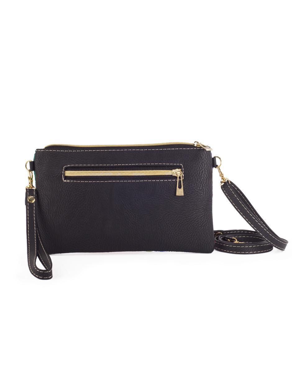 Bolsa crossbody Dalia Grabada Negro de piel para mujer 2