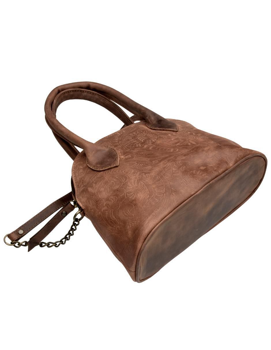 Bolsa bowler de cuero para mujer 3