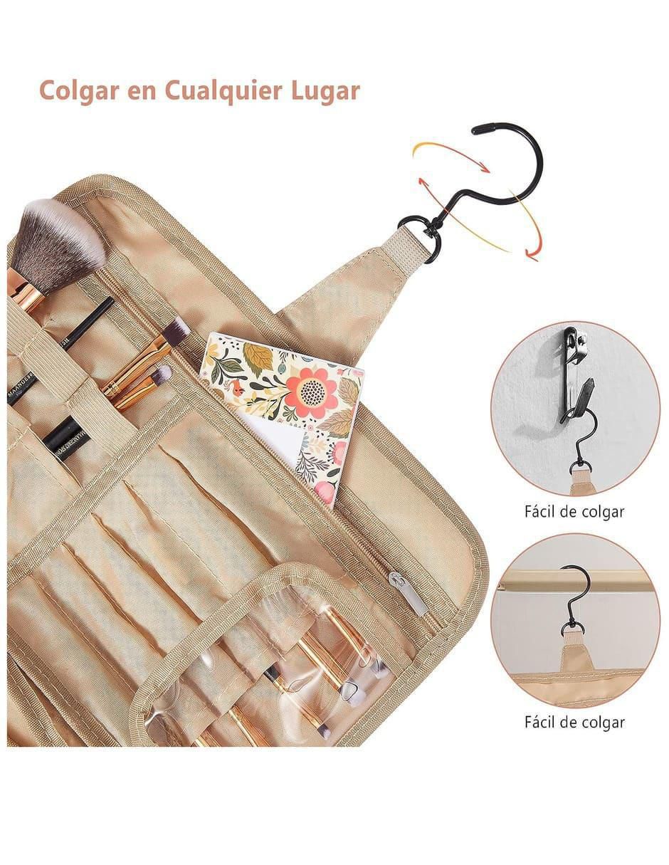 Neceser para maquillaje impermeable de cuero para mujer 3