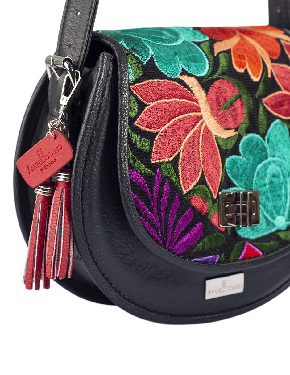 Bolsa crossbody Natalia Telar de piel para mujer 6