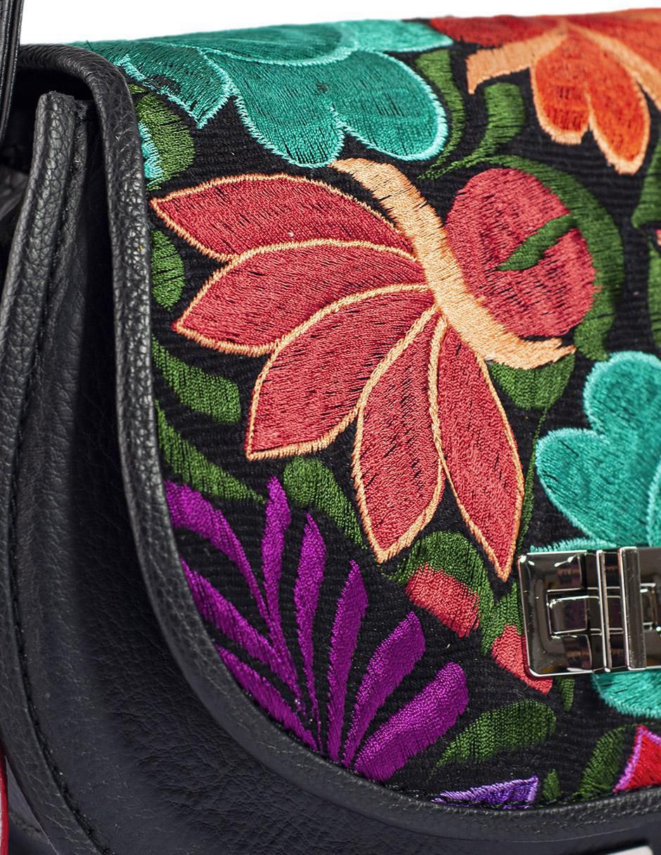 Bolsa crossbody Natalia Telar de piel para mujer 8