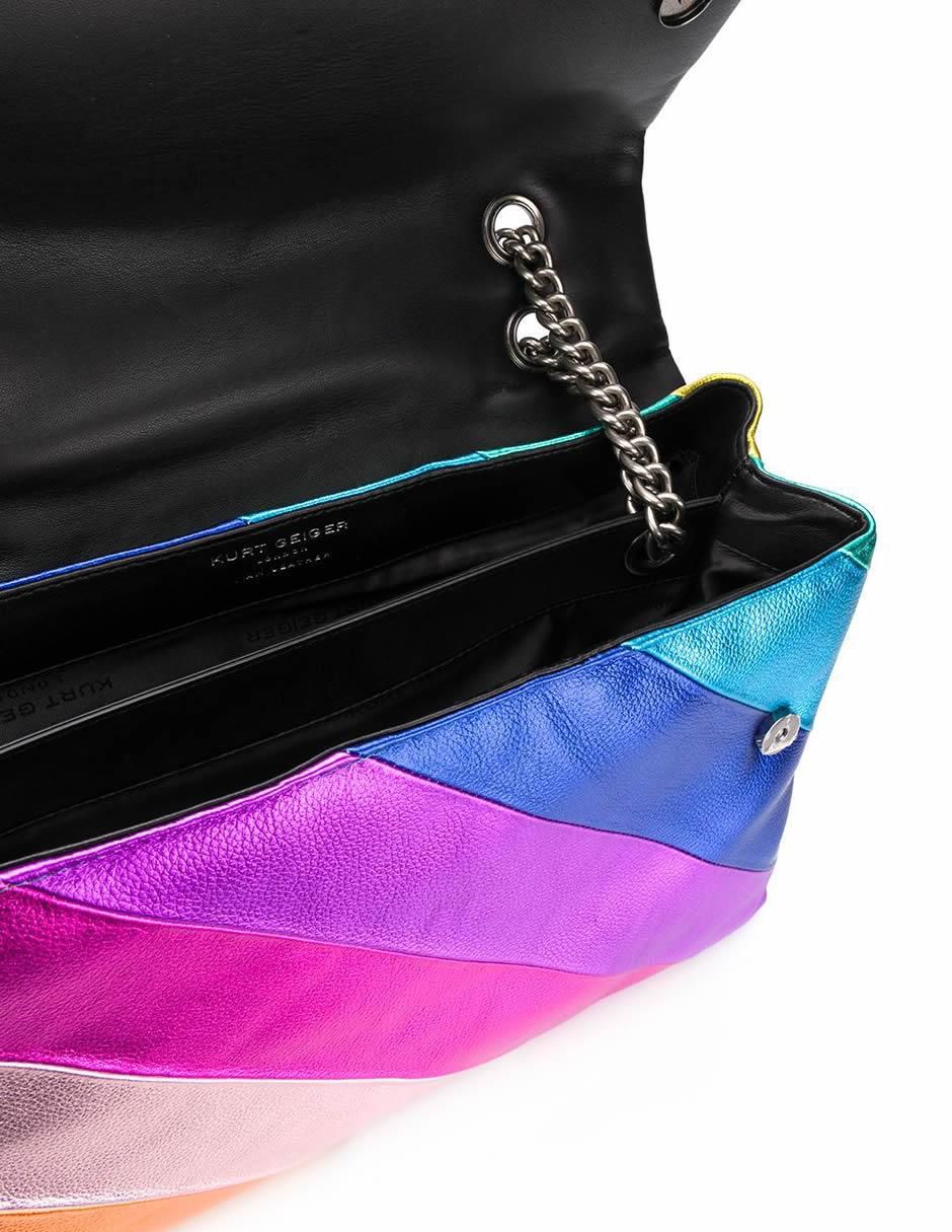 Bolsa crossbody Kensington Rainbow de cuero para mujer 5