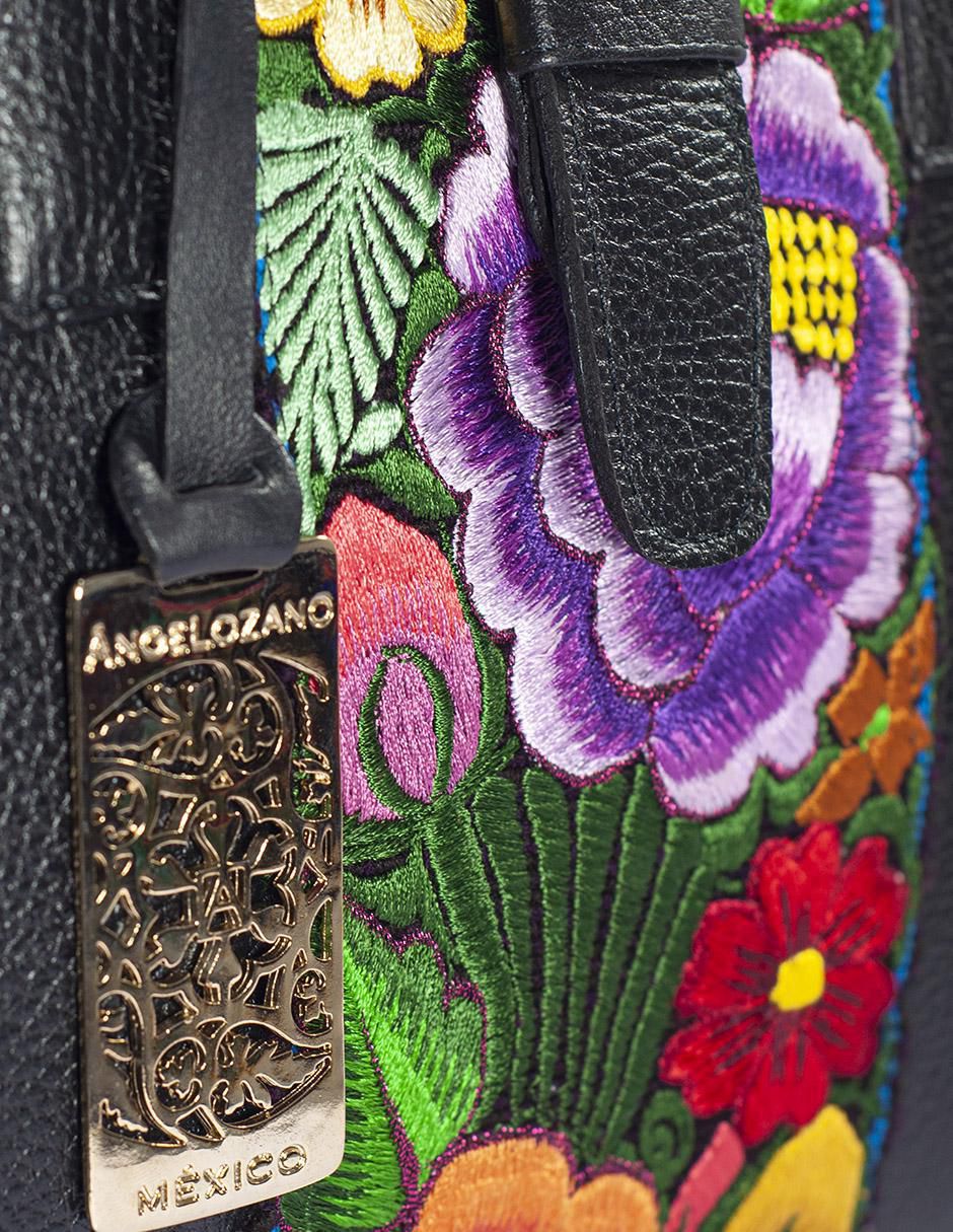 Bolsa satchel Samantha Telar Zinacantán de piel para mujer 7