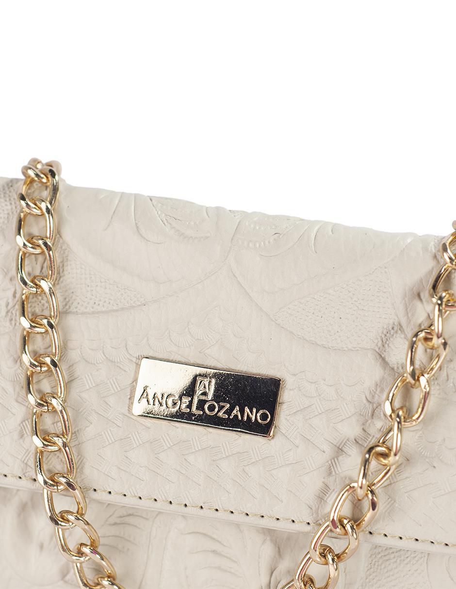 Bolsa clutch Sara Piel Grabada de piel para mujer 8