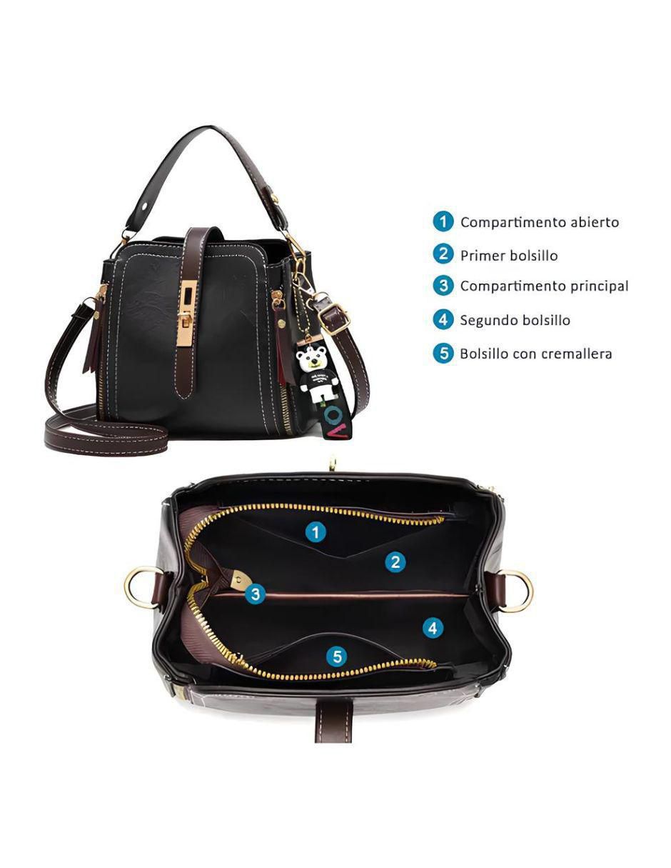 Bolsa crossbody Fashion And Style de cuero para mujer 5