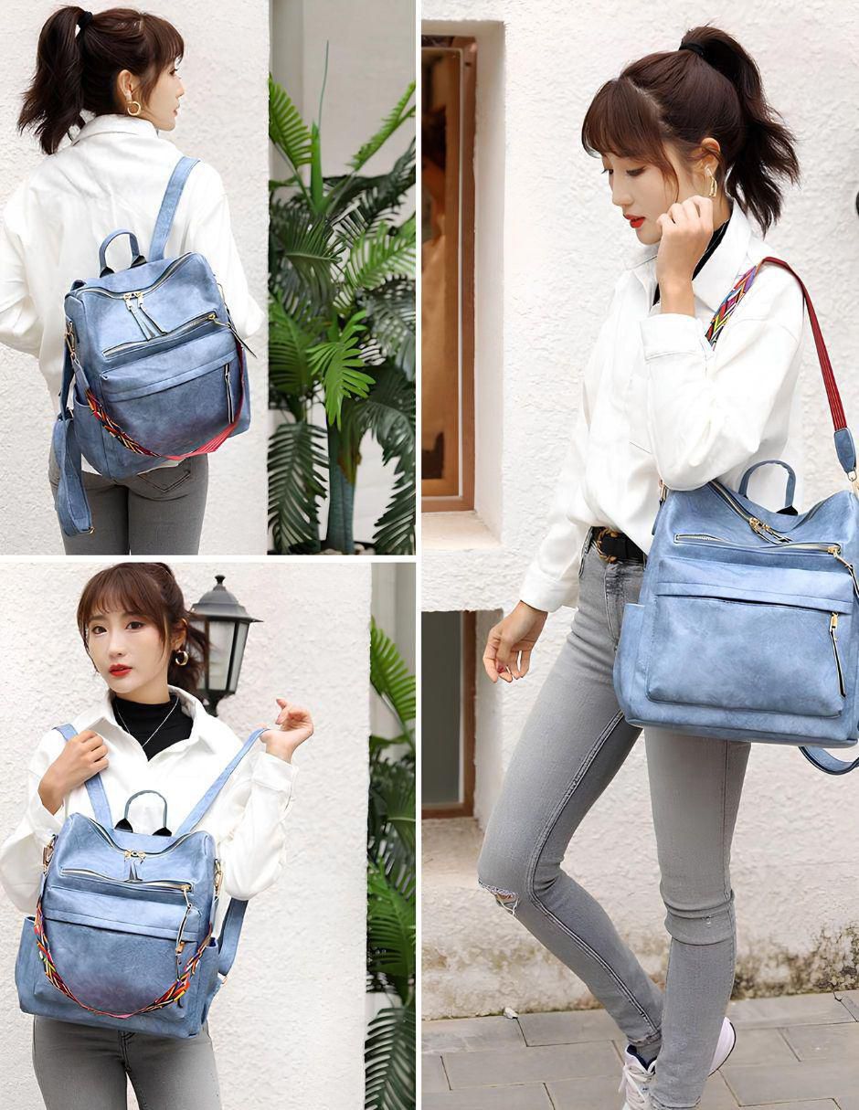 Backpack Fashion and Style de piel para mujer 7