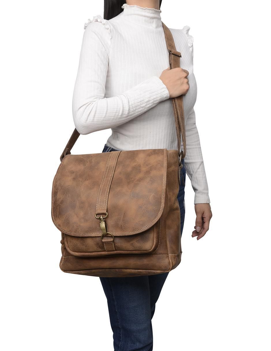 Bolsa messenger Messenger de cuero unisex 8