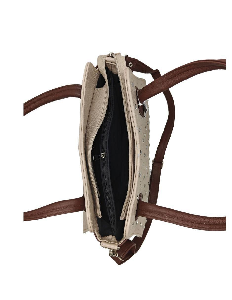 Bolsa tote Fana Piel de piel para mujer 4