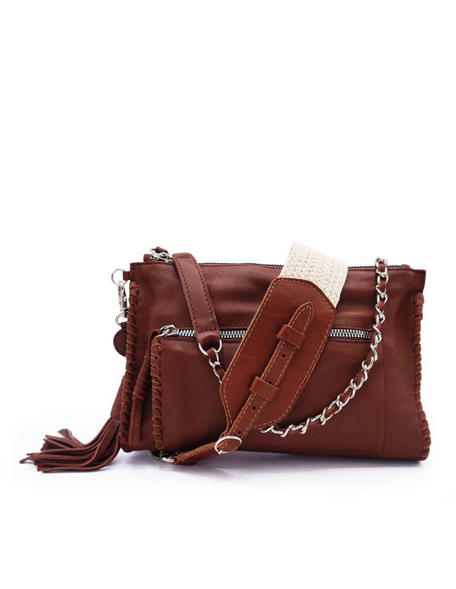Bolsa clutch de piel para mujer 1