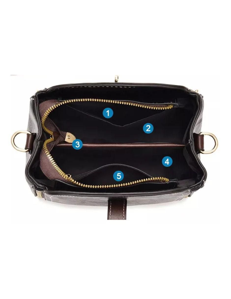Bolsa crossbody Universal de cuero para mujer 4