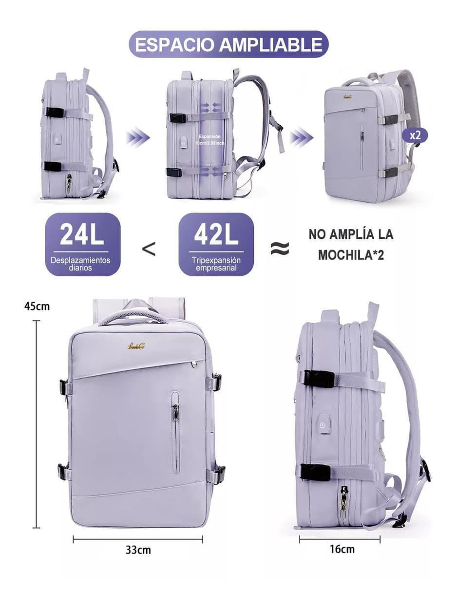 Mochila casual impermeable unisex 6