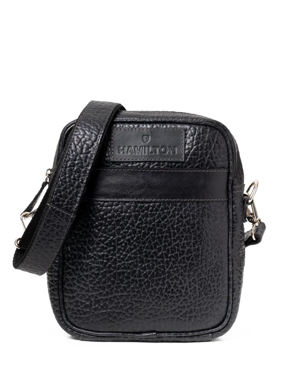 Bolsa messenger de piel unisex