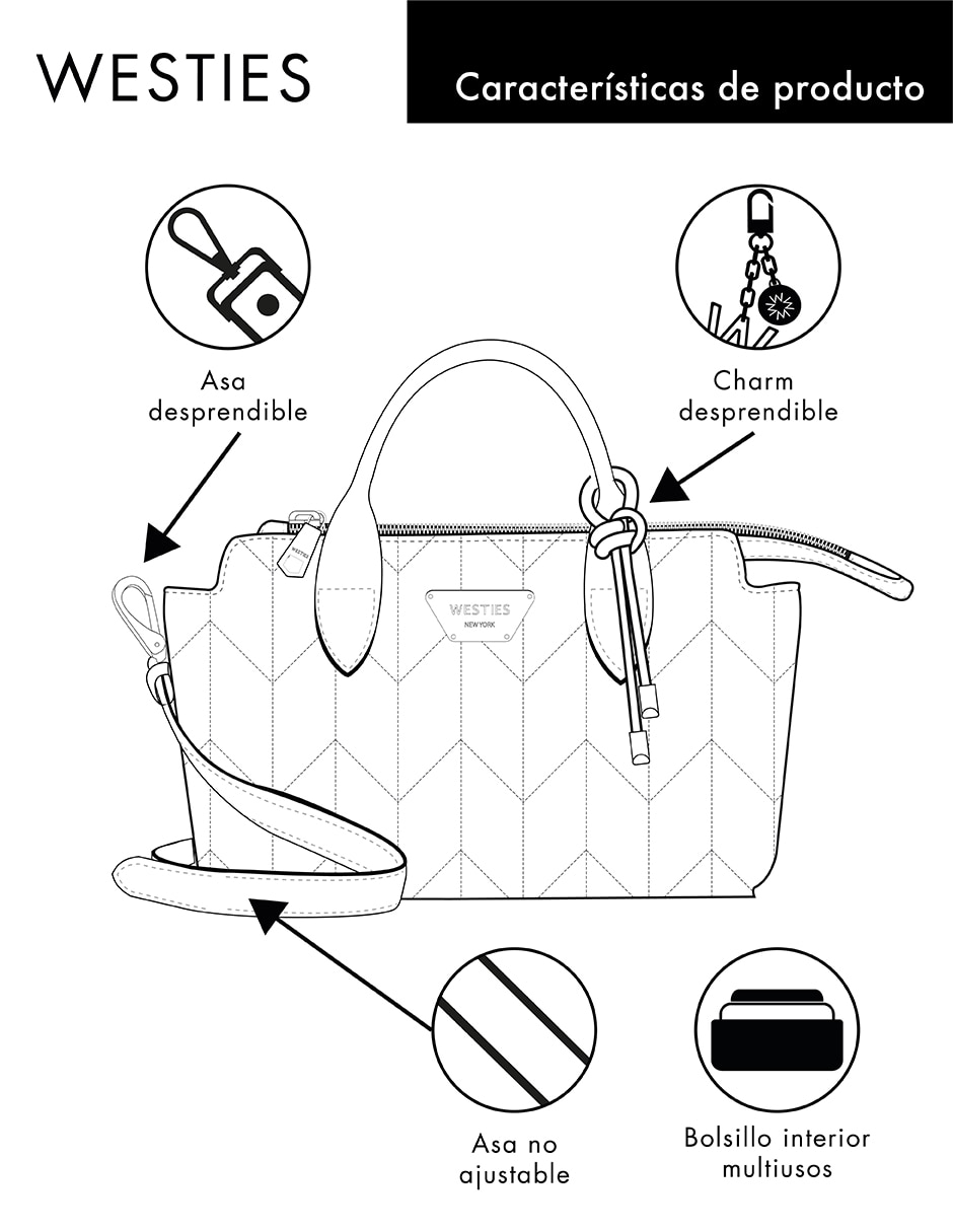 Bolsa satchel Kika para mujer 7