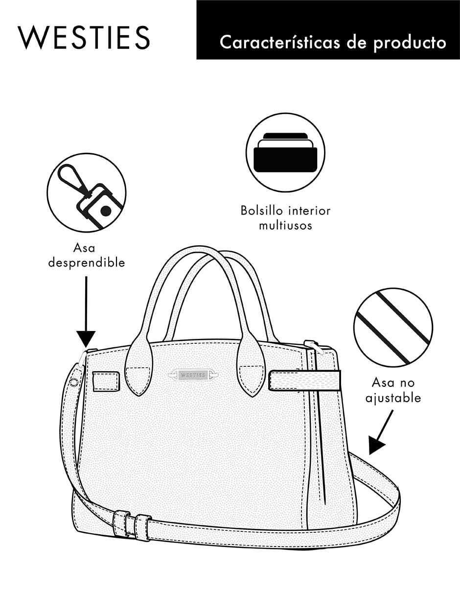 BOLSA WESTIES SATCHEL HBBERAZAW, NEGRO