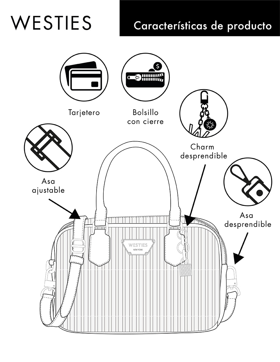 Bolsa satchel Amez para mujer 7