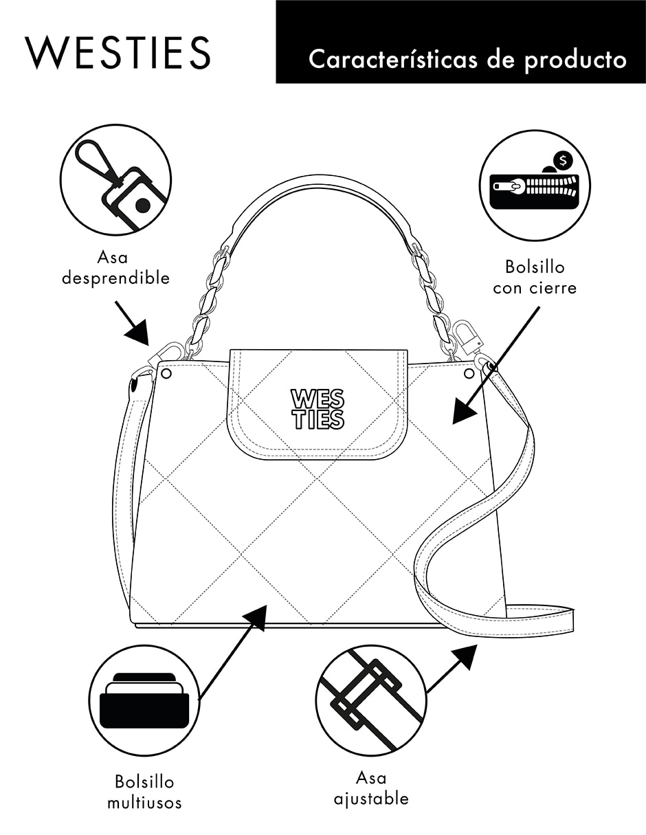 Bolsa satchel Bairina para mujer 6