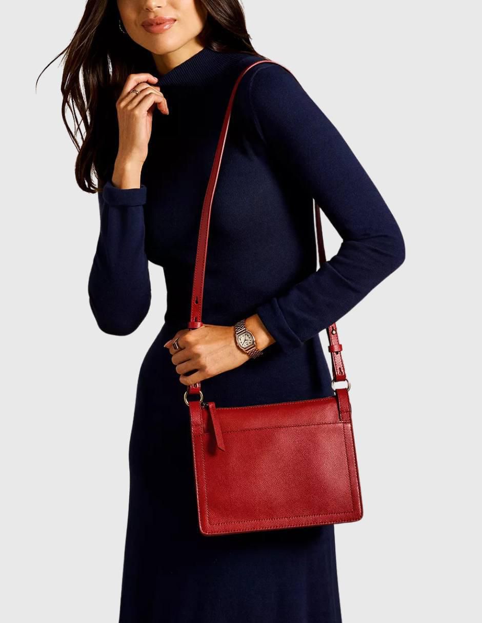 Bolsa shoulder Zoey de cuero para mujer 5