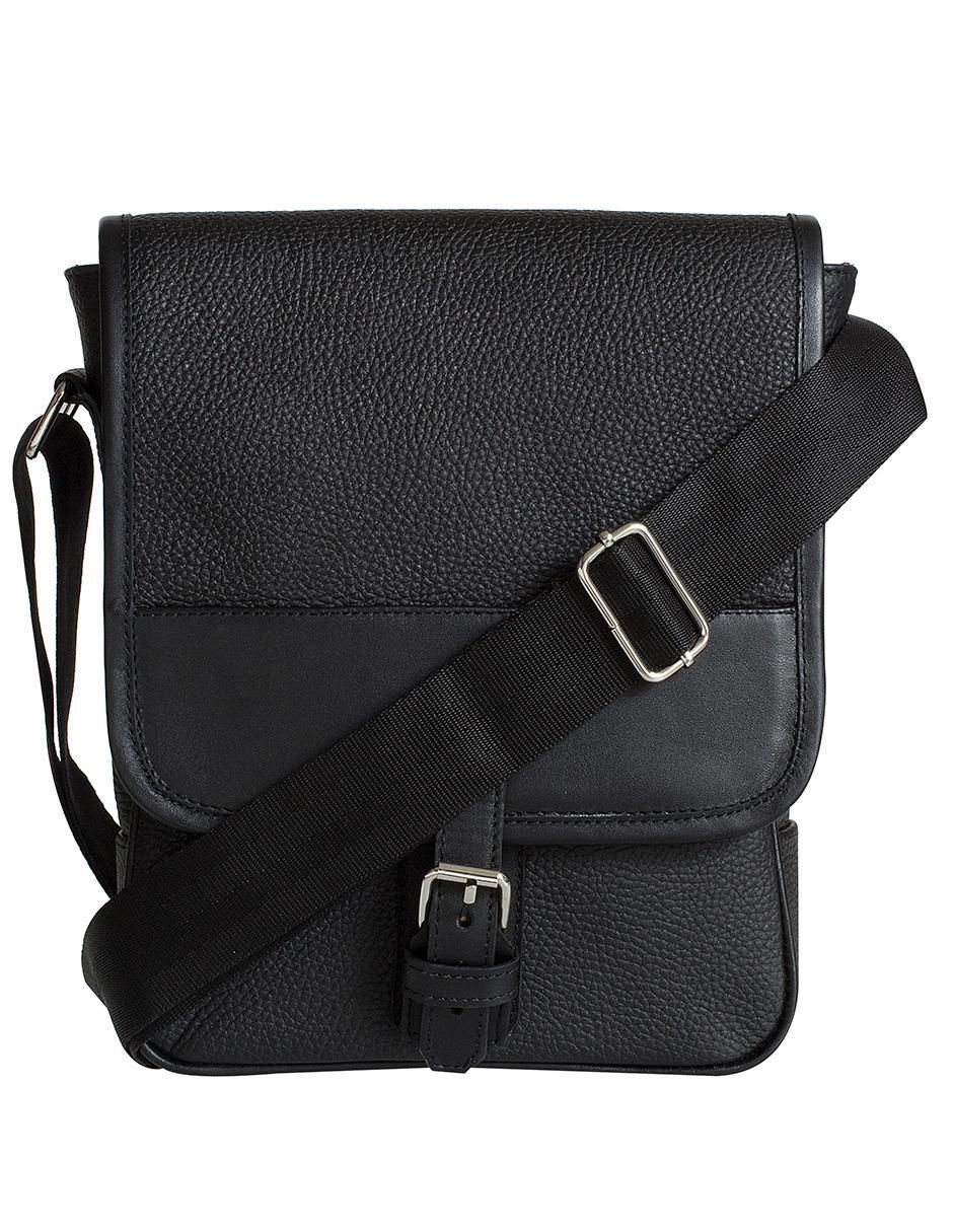 Bolsa messenger de piel unisex