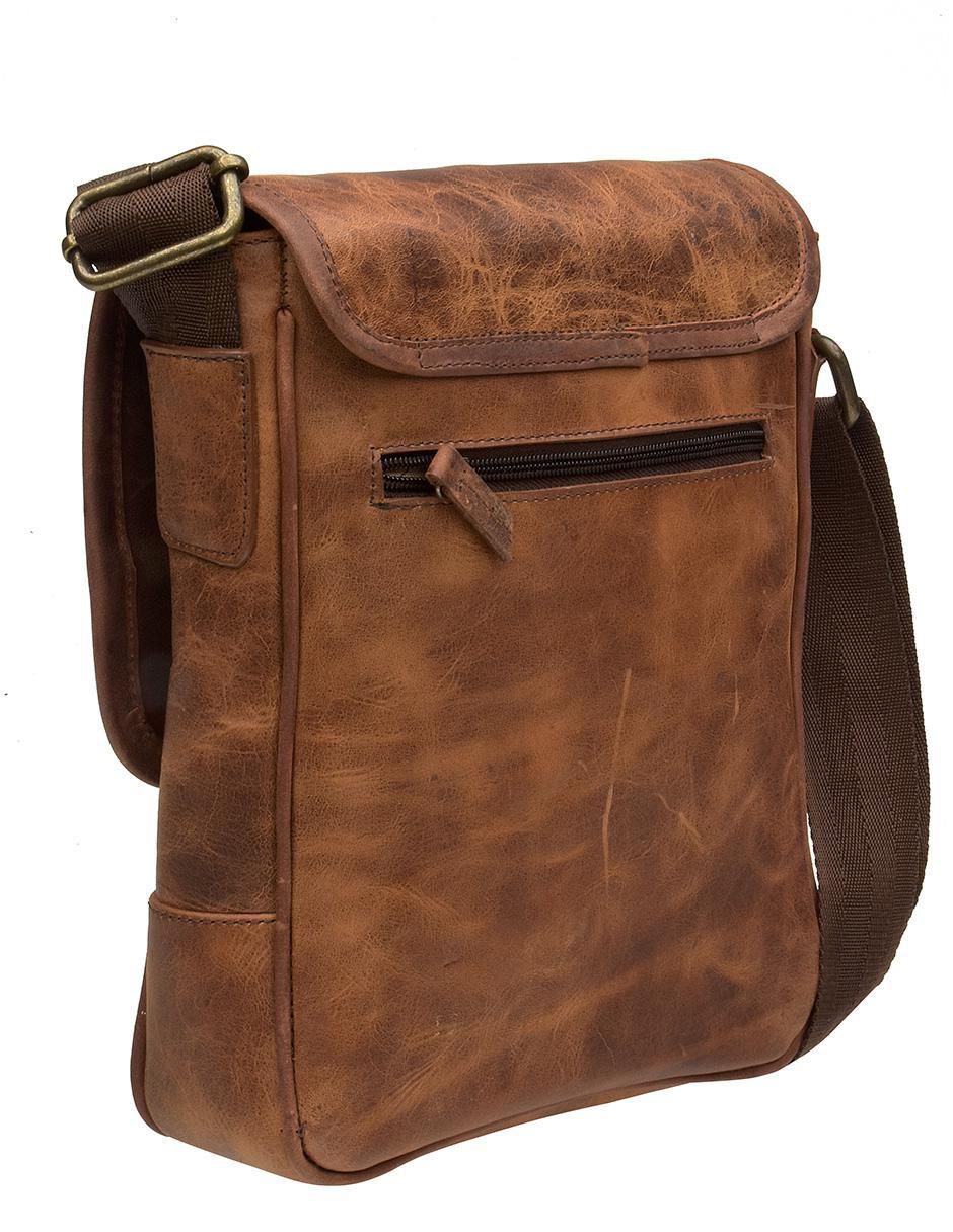 Bolsa messenger de piel unisex 2