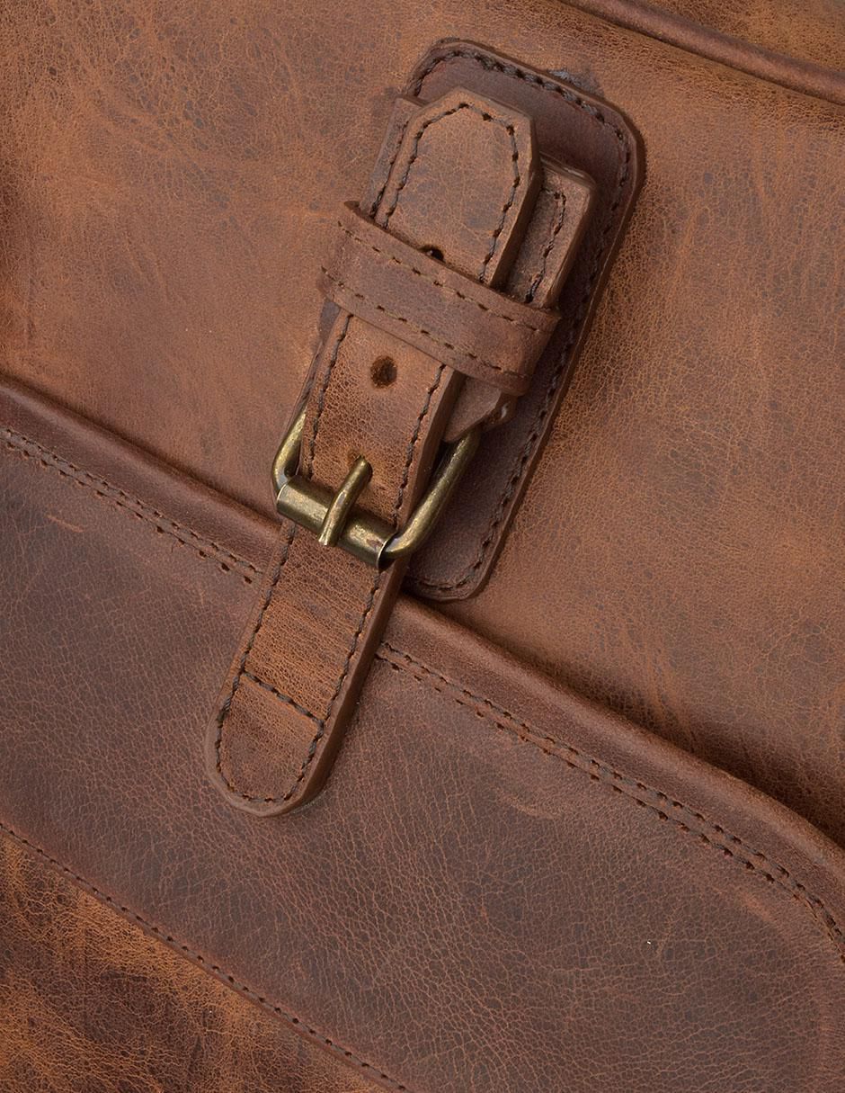 Bolsa messenger de piel unisex 4