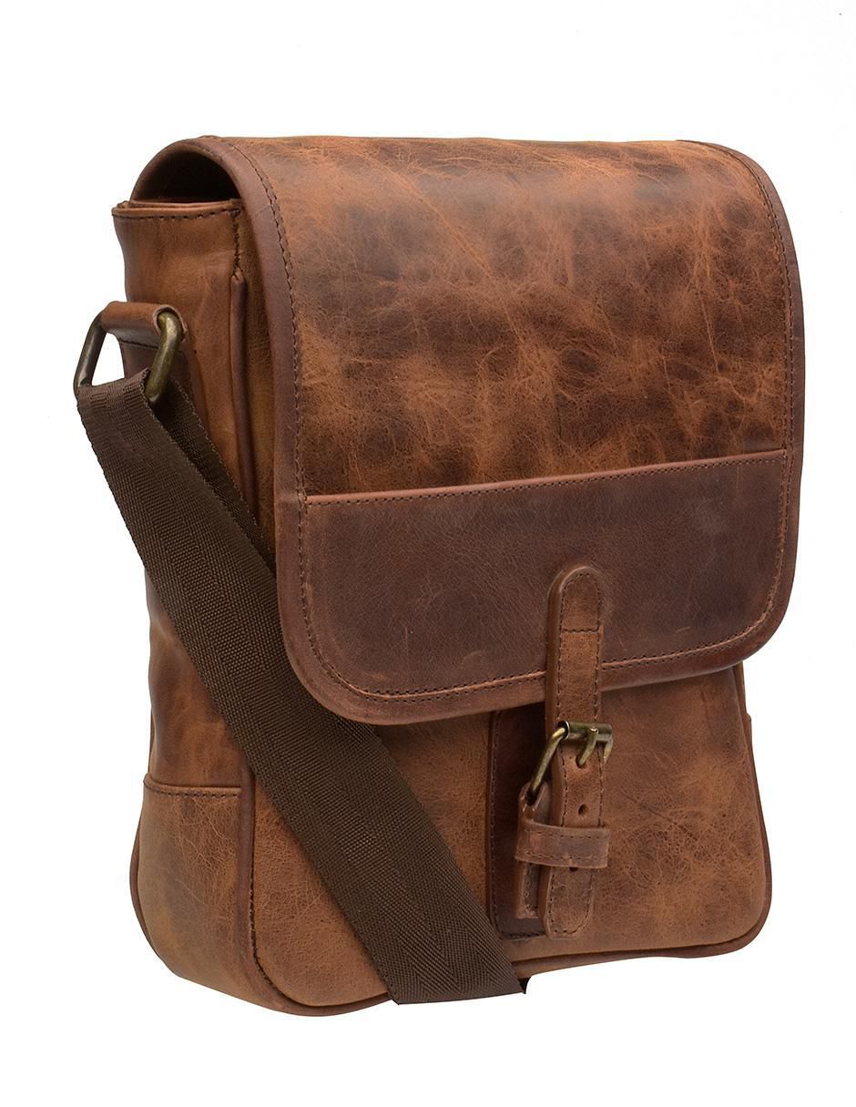 Bolsa messenger de piel unisex 5