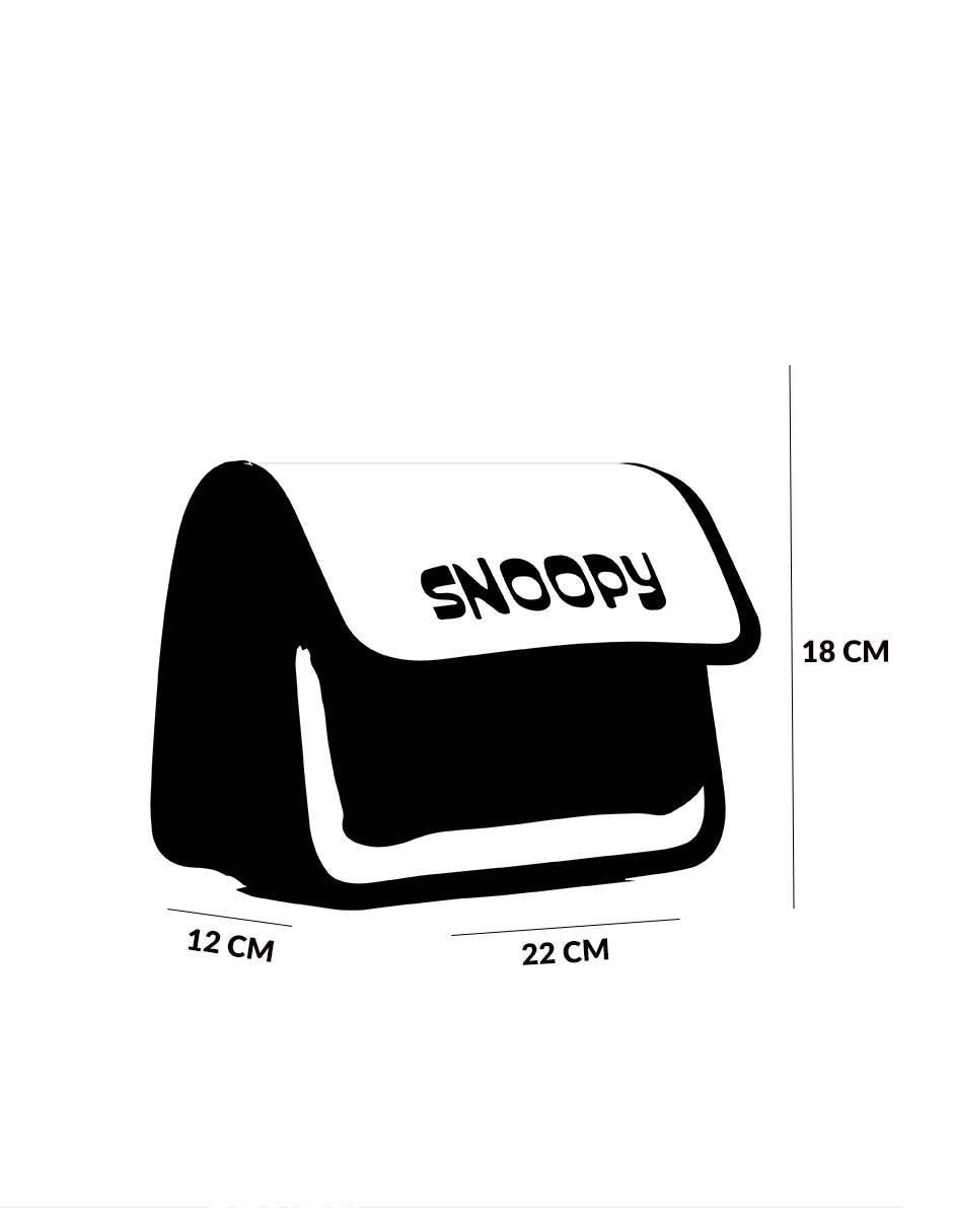 Bolsa crossbody Blanco & Negro Snoopy para mujer 5