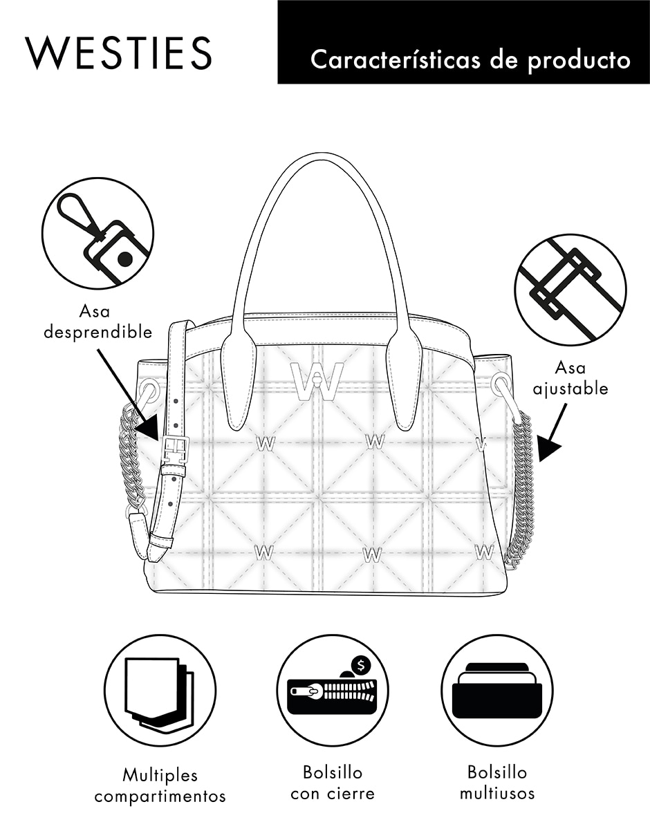 Bolsa satchel Pallas para mujer 5