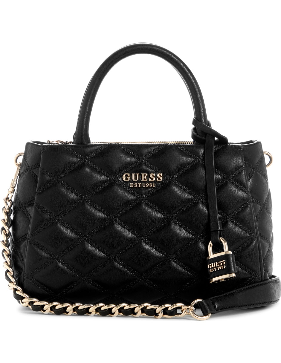 Bolsa Satchel Bolsa Guess Negra Capitonada Negra Capitonada Bolsa