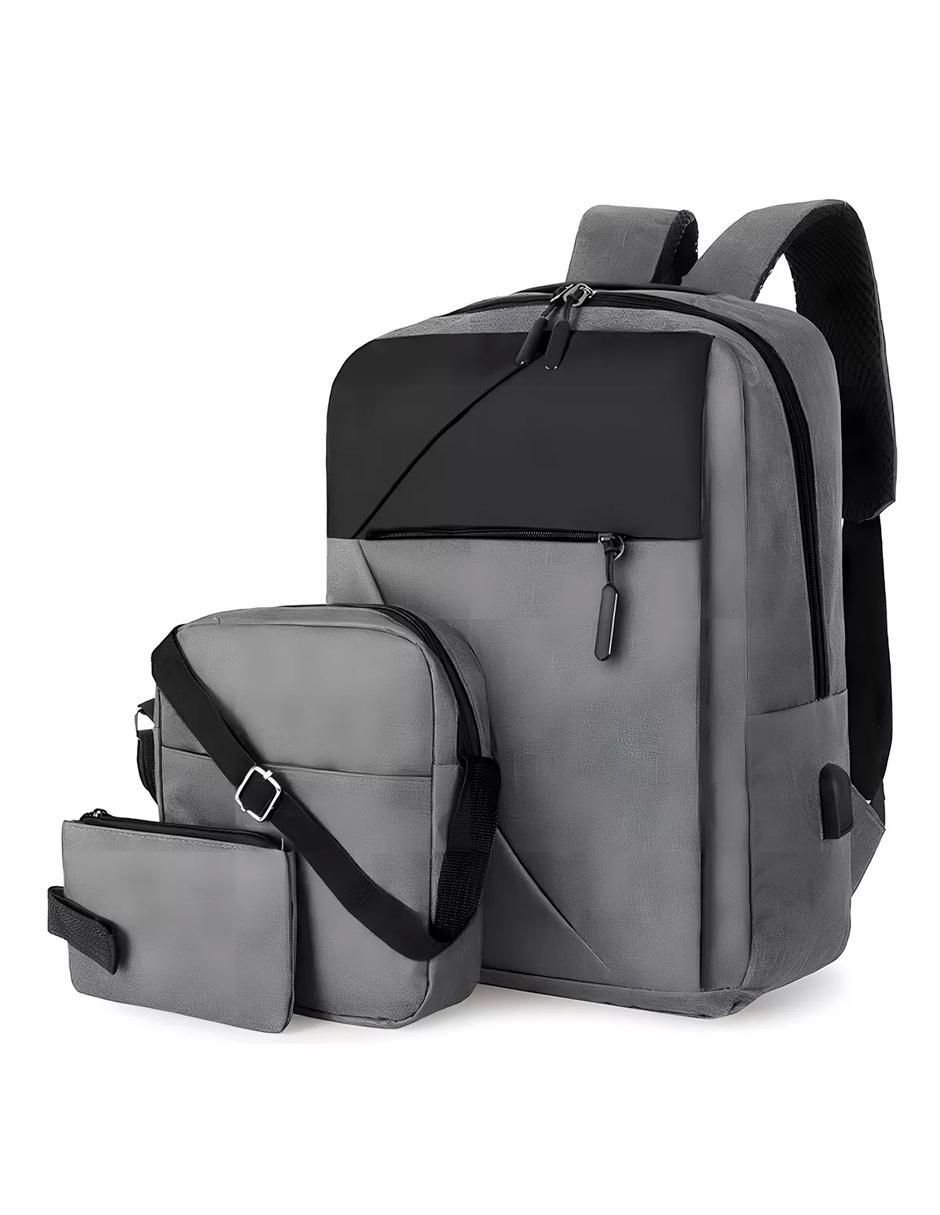 Set mochila con portalaptop Pinky Fashion impermeable unisex