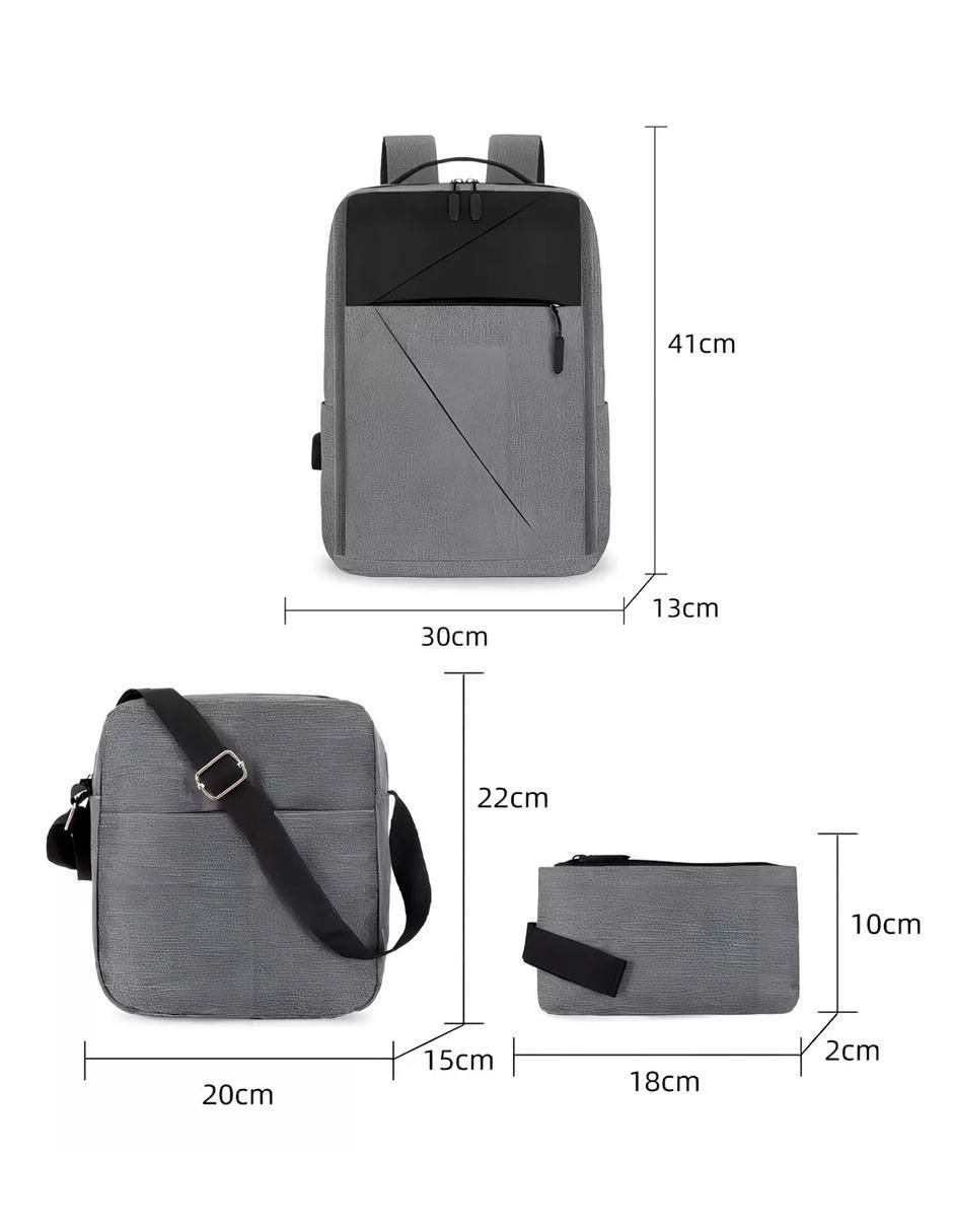Set mochila con portalaptop Pinky Fashion impermeable unisex 4