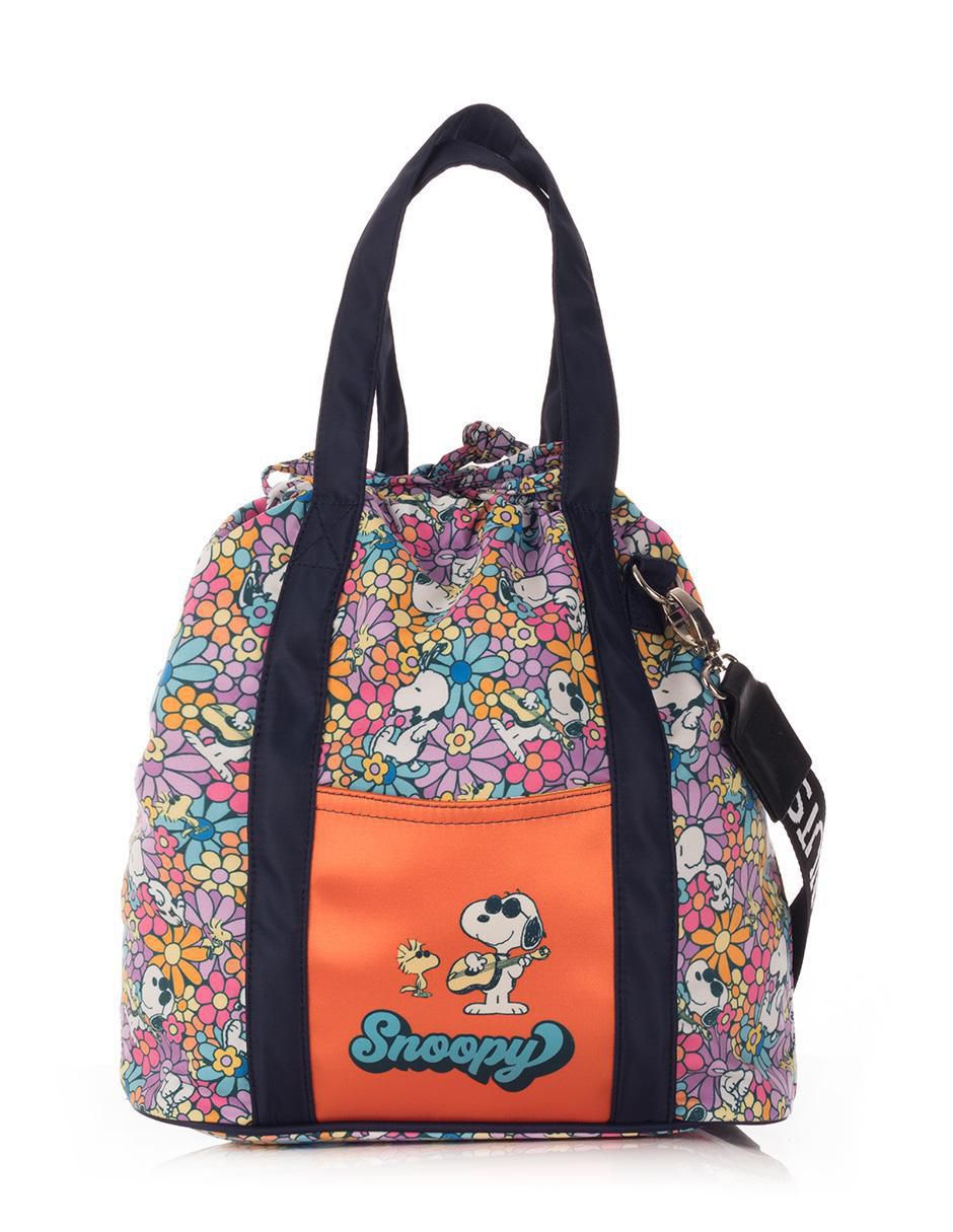 Bolsa bucket Flores Snoopy para mujer 1
