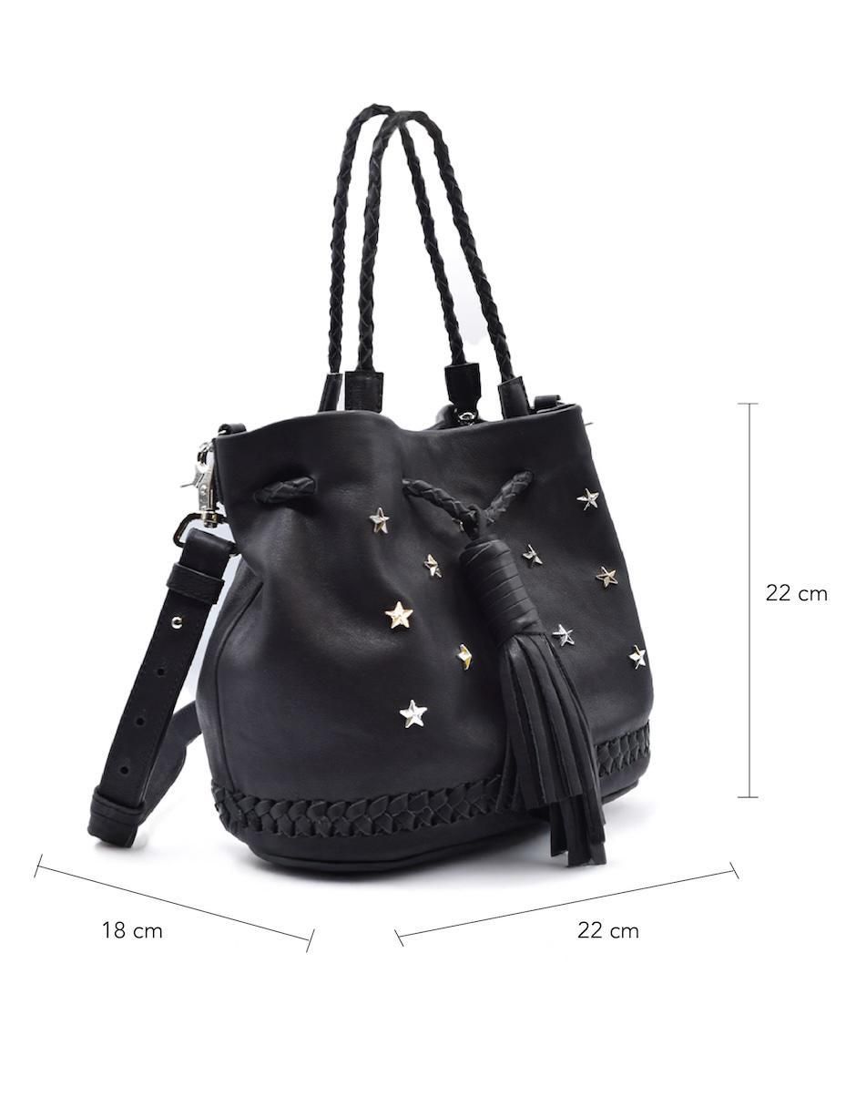 Bolsa bucket de piel para mujer 5