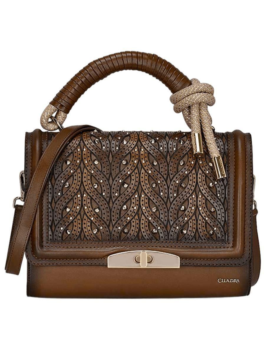 Bolsa satchel Cuadra de piel para mujer Suburbia