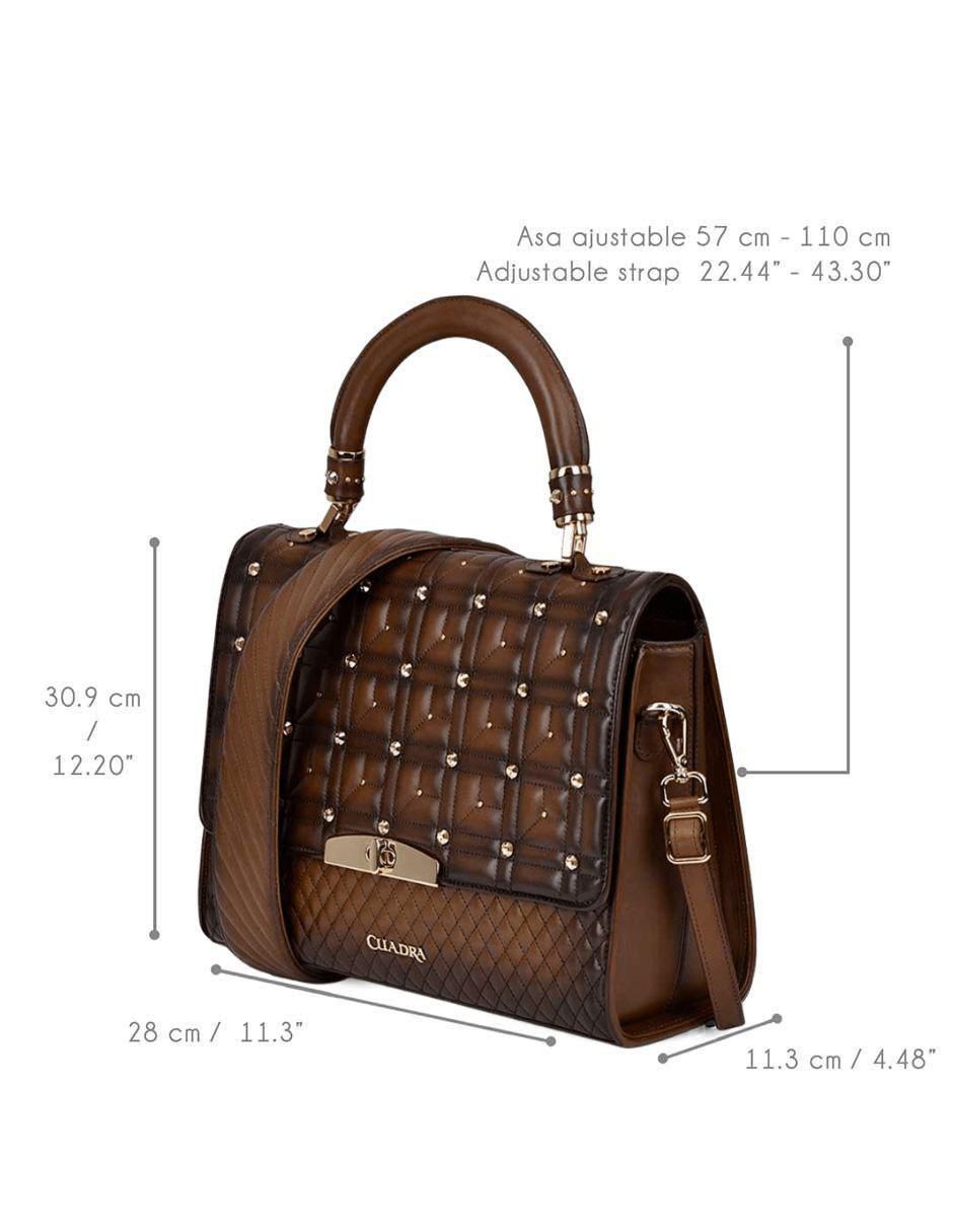 Bolsa flap de piel para mujer 6
