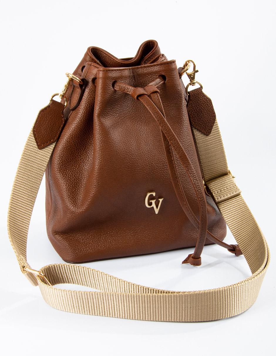Bolsa bucket de piel para mujer 2